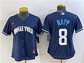 Women's Chicago Cubs #8 Ian Happ Navy City Connect Stitched Jersey,baseball caps,new era cap wholesale,wholesale hats